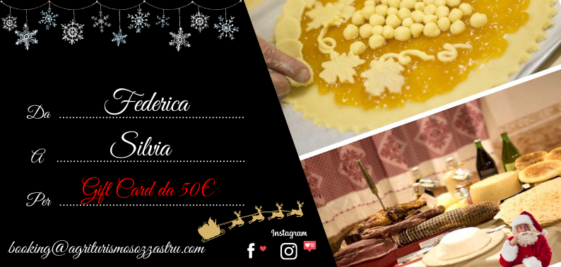 Gift Card Natale 🏷🎅🎁 Agriturismo S'Ozzastru