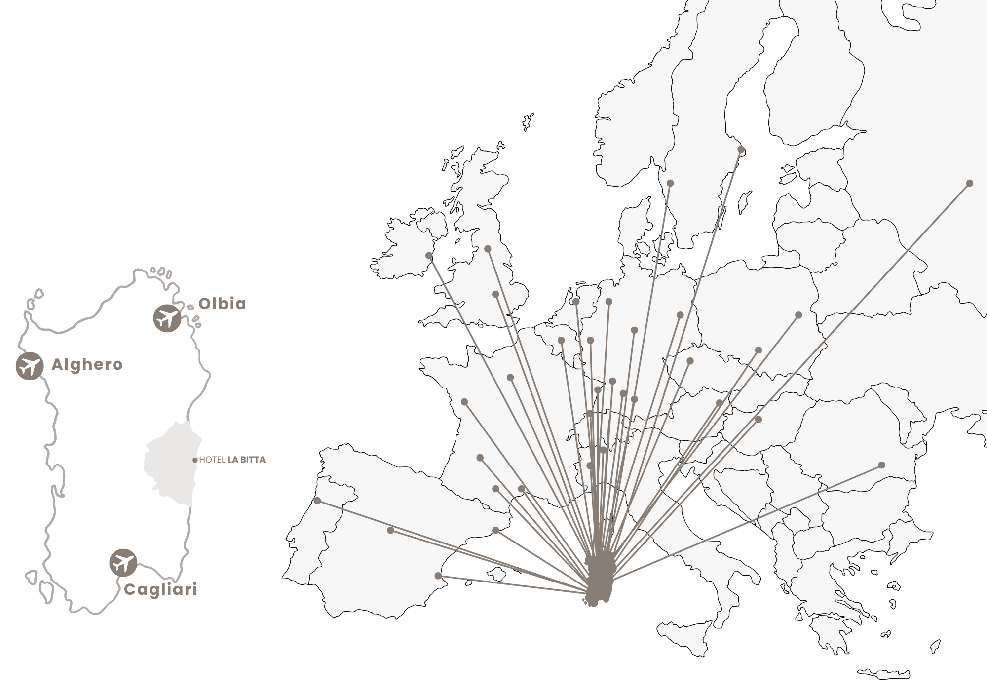 hotel la bitta arbatax sardegna mappa